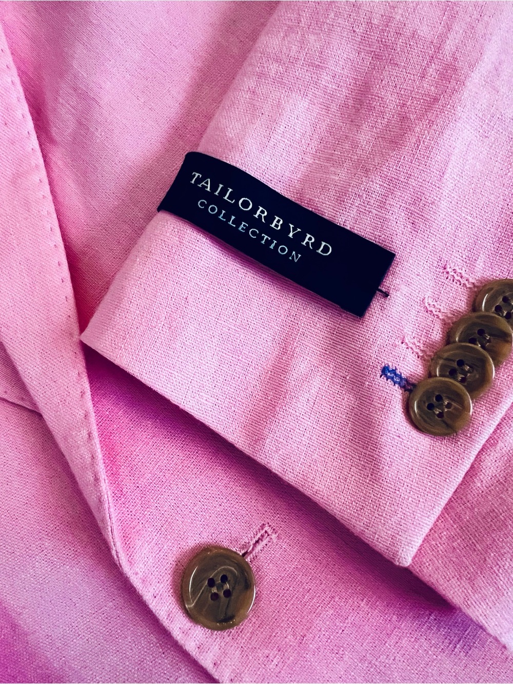 Linen blend TailorByrd Pink Blazer for Men - Picture 4 of 13